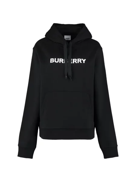 Hanorac cu glugă Burberry cu imagine cu cordon negru