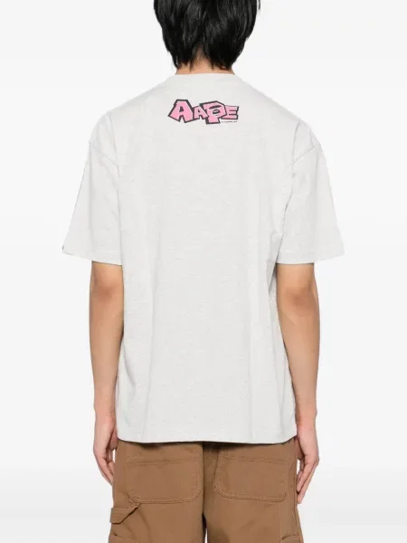 Tricou Aape By A Bathing Ape cu imagine gri