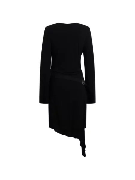 Cu centură rochie Alberta Ferretti asimetrică negru