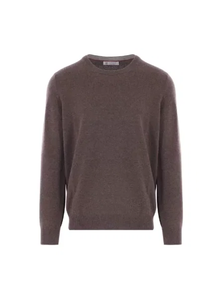 Sweter Brunello Cucinelli brązowy