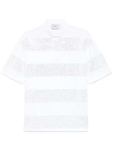 Polo Coperni cu dungi de cristal alb