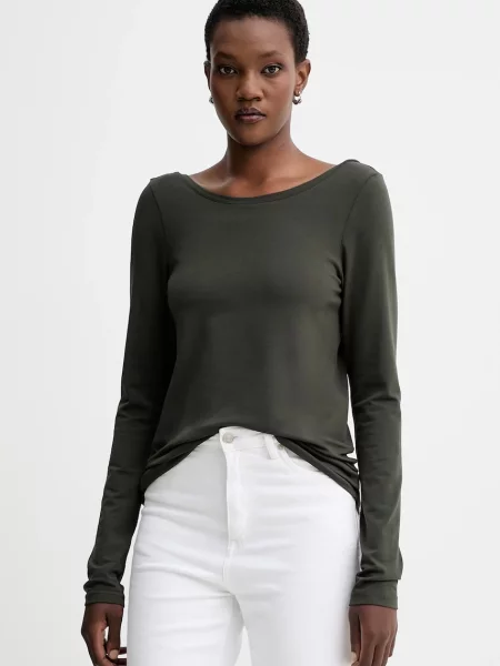 Блуза с дълги ръкави MUUV. с гол гръб 0 зелено