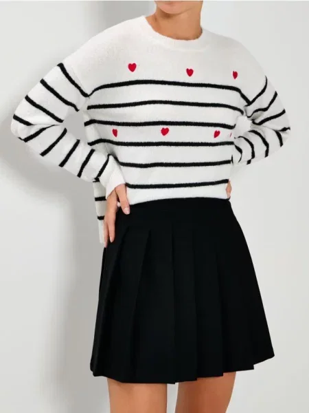 Джемпер у смужку білий