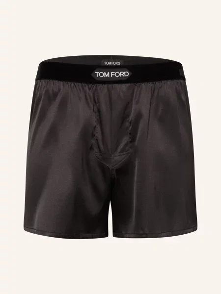 Tom Ford Hedvábné Boxerky tmavě hnědá
