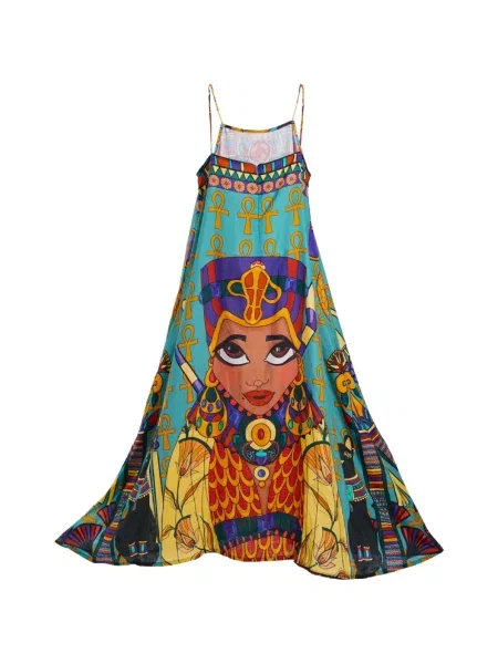 Rochie maxi A.nty Story fără mâneci albastru