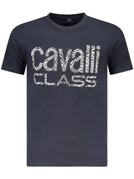 Krátké tričko Cavalli Class s krátkými rukávy modré