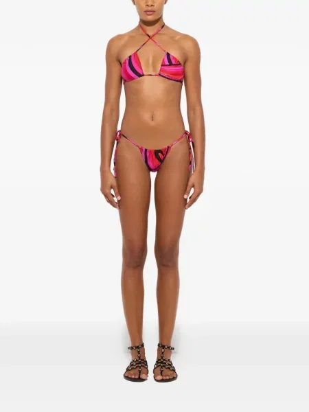 Bikini Pucci cu imagine cu legături roz