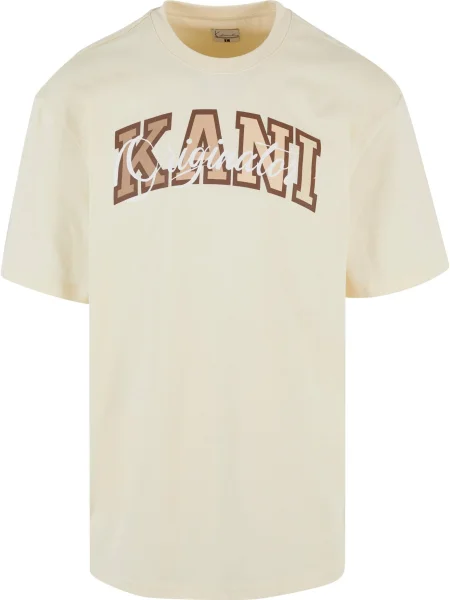 Karl Kani Tricou crem / maro alb