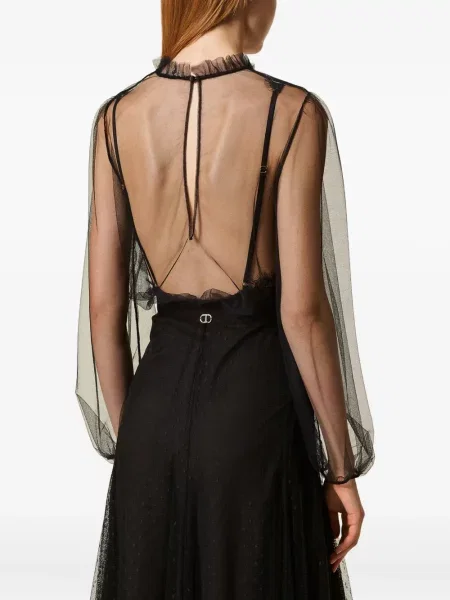 Body Twinset din tul negru