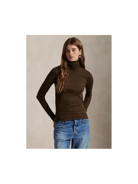 Polo Ralph Lauren Swetry Kobieta L Len Vesta Turtleneck brązowy