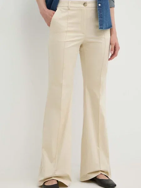 MAX&Co. spodnie beżowy dzwony high waist