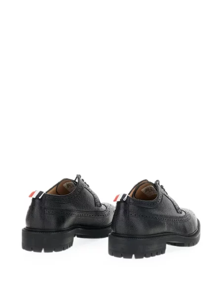 Brogues Thom Browne cu șireturi din piele negru