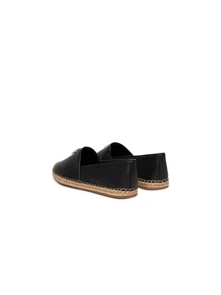 Espadrilky Tommy Hilfiger Th Logo Leather Espadrille černá