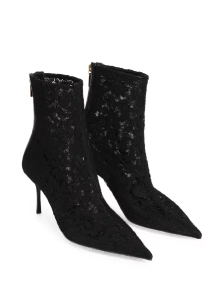 Боти до глезена Dolce & Gabbana с дантела черно