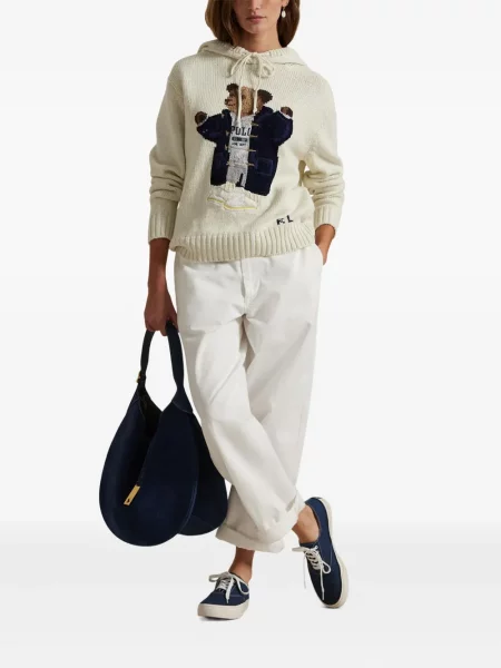Căciulă Polo Ralph Lauren cu broderie cu dungi cowboy roșu