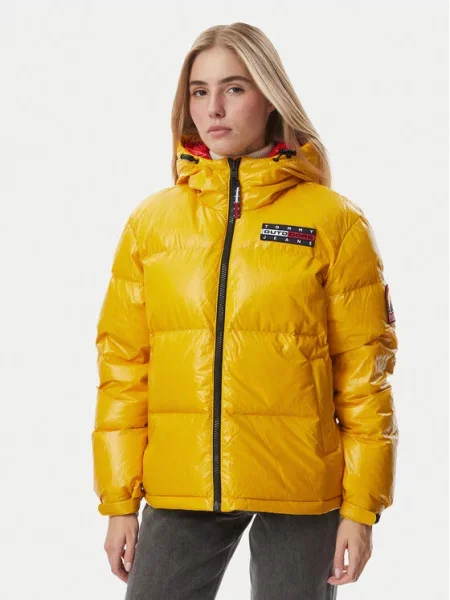 Tommy Jeans Kurtka puchowa Alaska  Oversize żółty