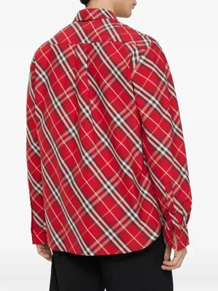 Cămașă Burberry în carouri roșu