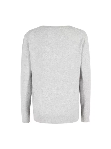 Sweter Vince z dekoltem w serek szary
