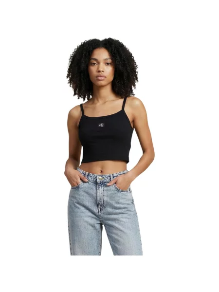 Crop top Calvin Klein černý
