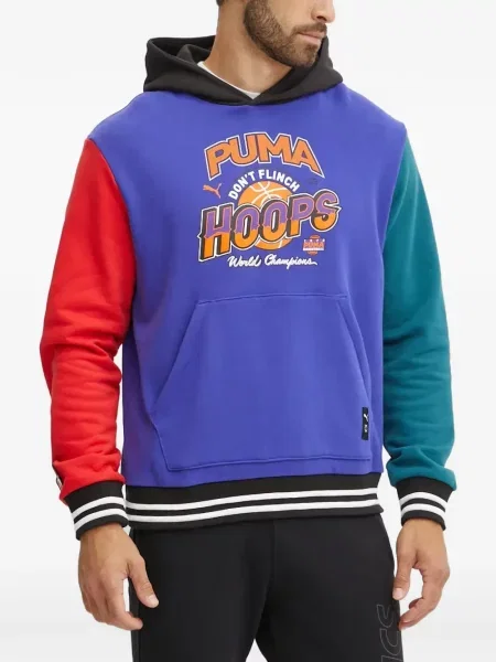 Hanorac cu glugă Puma cu imagine albastru