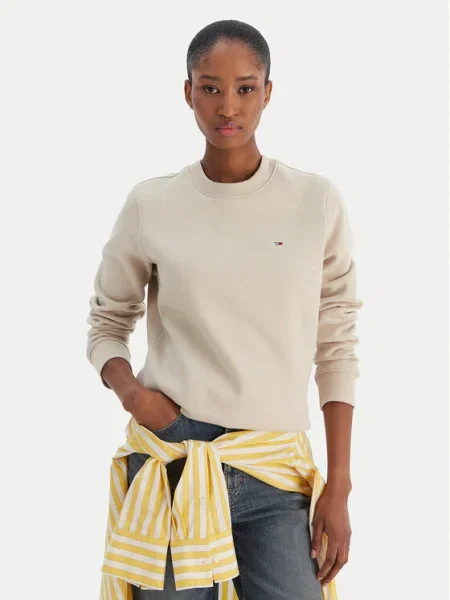 Geacă de blugi Tommy Jeans bej