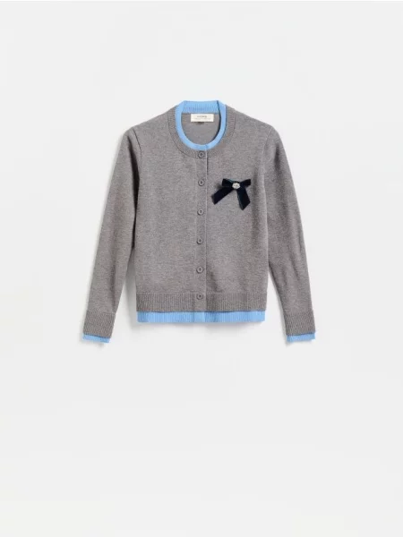 Reserved Cardigan cu adaos de gri-neutru gri