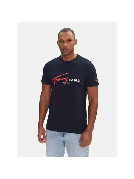 Tommy Jeans T-shirt Signature Dna tamnoplava