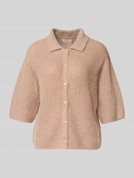 Kardigan z dzianiny z wykładanym kołnierzem Fynch-hatton