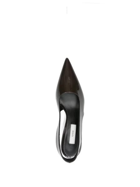 Pantofi cu toc Toteme din piele slingback maro