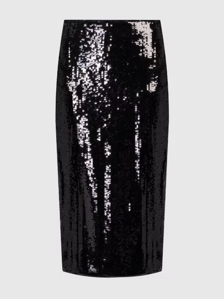 Юбка Theory с пайетками черная