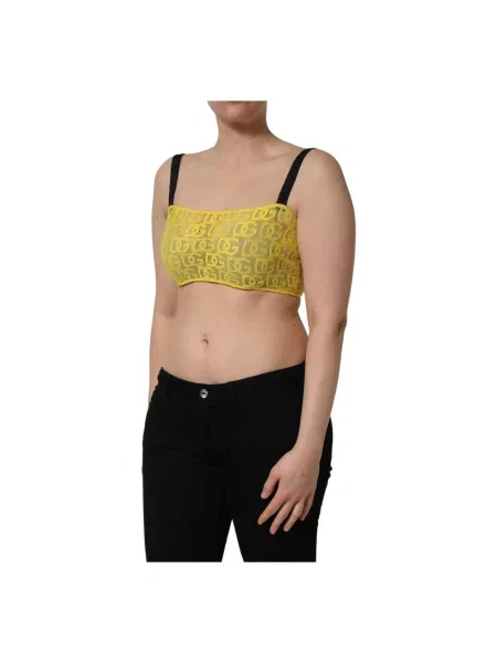 Top Dolce And Gabbana o skróconej długości żółty