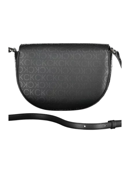 Lniana torebka Calvin Klein czarna