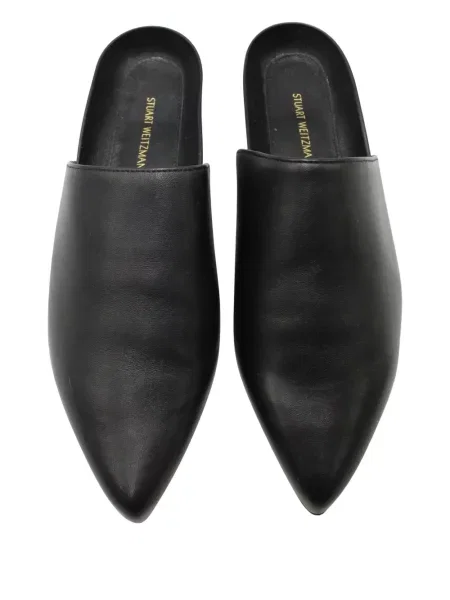 Papuci tip mules Stuart Weitzman fără toc negru