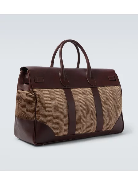 Geantă Brunello Cucinelli din piele maro