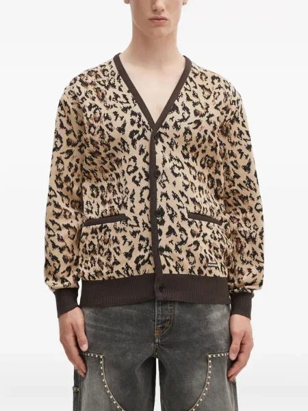 Cardigan Wacko Maria cu imagine cu model leopard