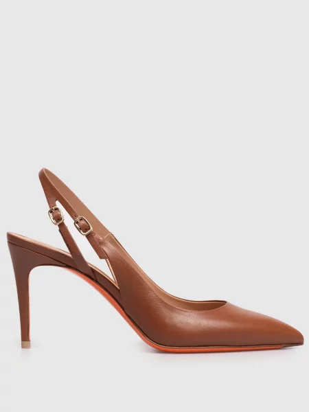 Шкіряні босоніжки Santoni коричневі