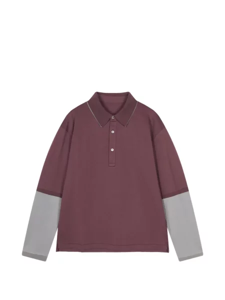 Lung tricou polo Croquis violet