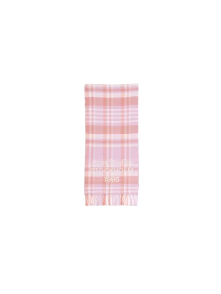 Szal Acne Studios wełniana w kratę