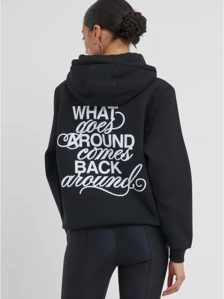 Hanorac cu glugă Mister Tee negru