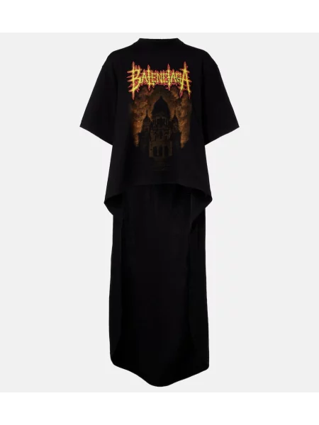 Tricou Balenciaga cu imagine din jerseu negru