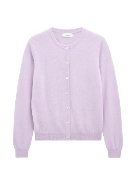 Cardigan Pringle Of Scotland din cașmir cu decolteu rotund violet