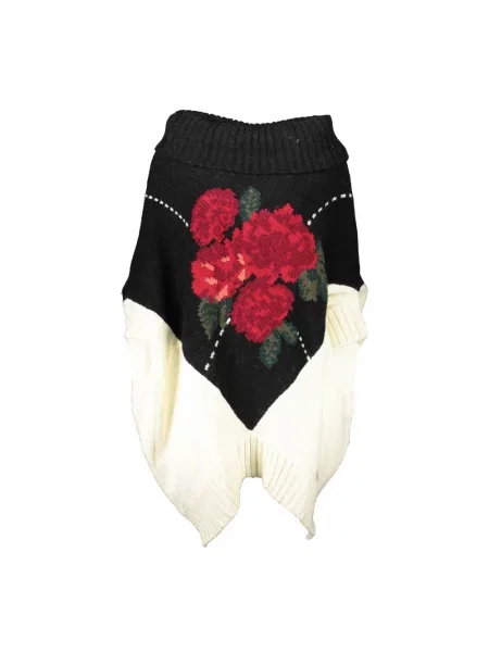 Golf Blugirl z wysokim kołnierzem wełniany biały