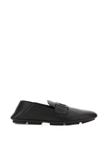 Pantofi loafer Dolce & Gabbana din piele cu autograf negru