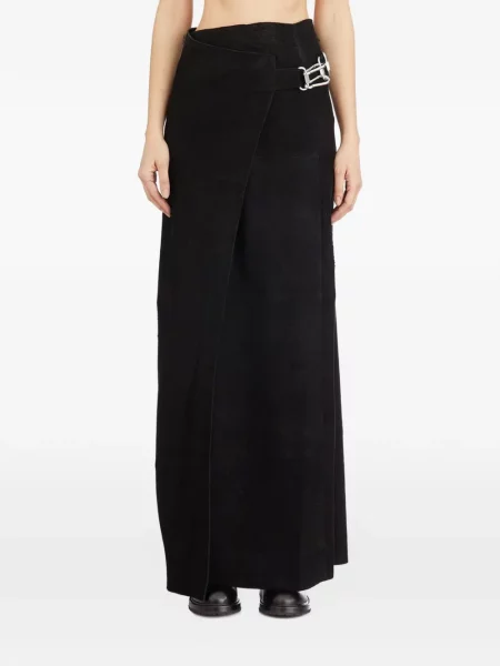 Spódnica skórzana Vanderwilt na sprzączkę czarna