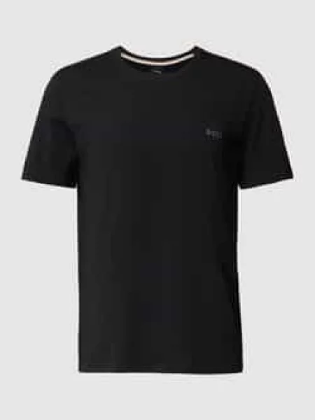 T-shirt z wyhaftowanym logo Boss czarna