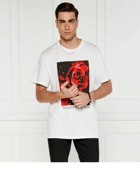 Alexander McQueen Tricou | Relaxed fit alb