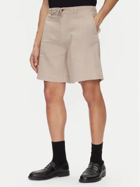 Selected Homme Šortky z materiálu béžová