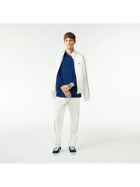 Lacoste Koszulka Polo Z Długim Rękawem Classic Fit Ciemnoniebieska niebieski