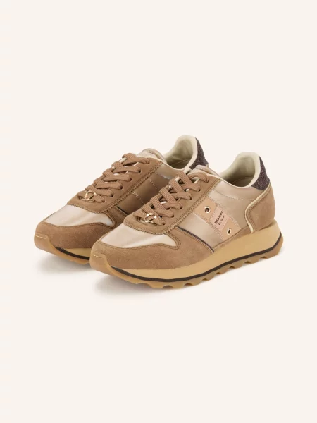 Blauer Sneakersy braun beżowe