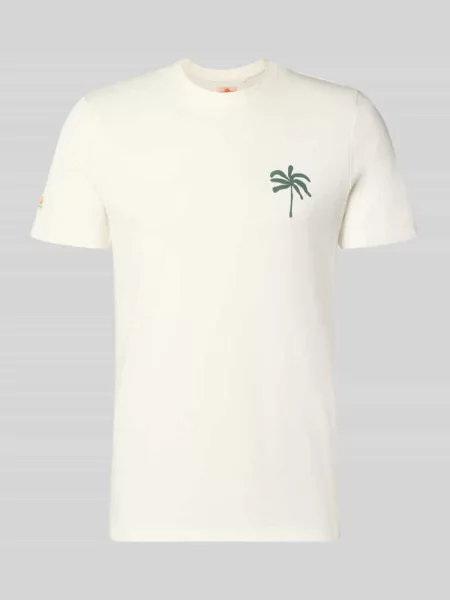 T-shirt z nadrukiem z motywem model SUN PALMS' Blend biała